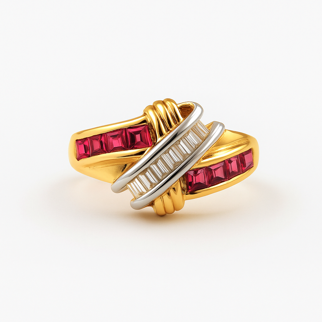 Beautiful 18 Kt Gold  Natural Diamond Ring